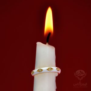 انگشتر طلا | میناکاری طرح چشم