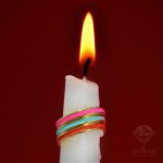 انگشتر طلا | حلقه میناکاری آبی - تصویر 2
