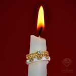 انگشتر طلا | میناکاری طرح چشم - تصویر 2